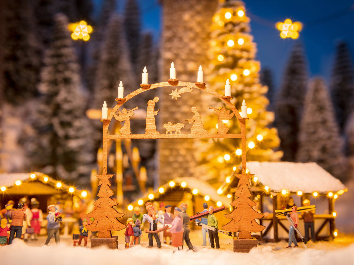 Noch 14391 HO Scale Christmas Market Entry Arch Laser-Cut Kit