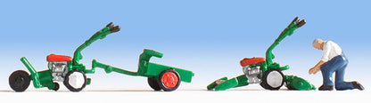 Noch 16758 HO Scale Farm Equipment -- Scythe Mower & Accessory