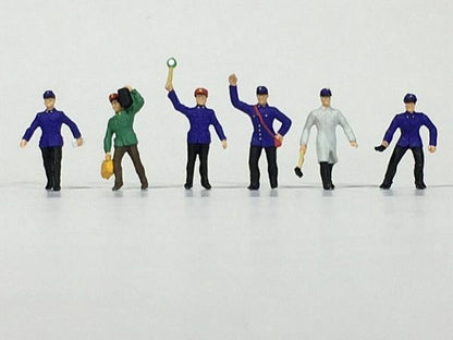 Preiser 10010 HO Scale Working People Railroad Personnel pkg(6)