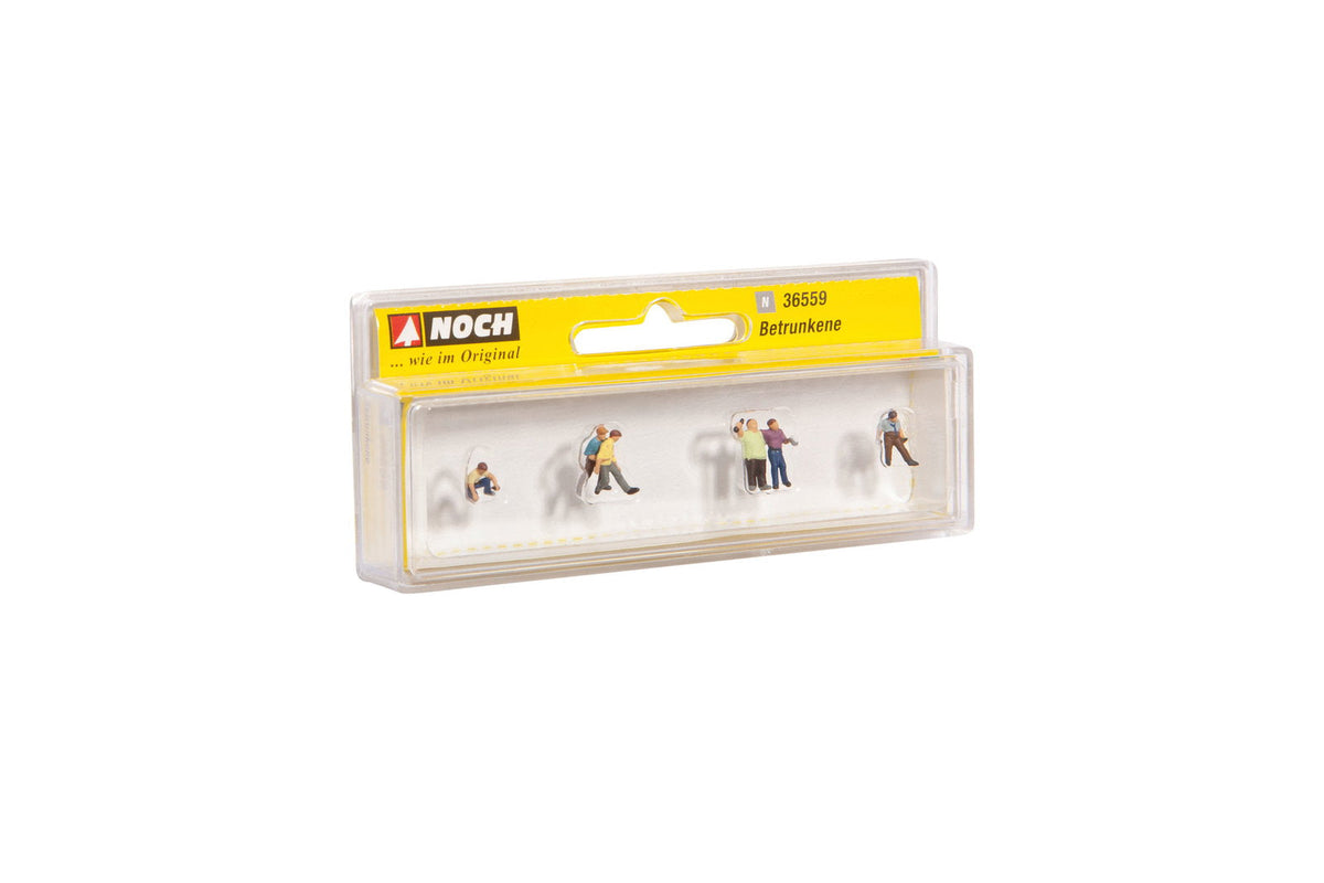 Noch 36559 N Scale Drunk People Figure Set, pkg(6)