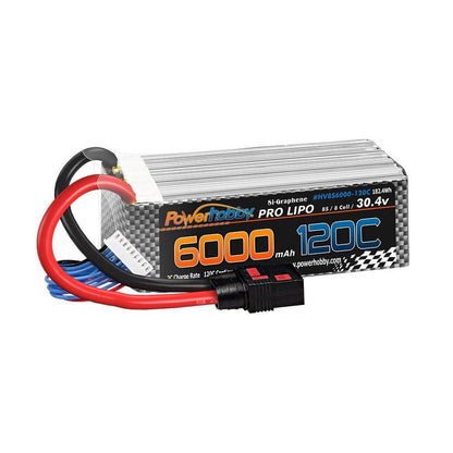 POWERHOBBY 8S 30.4V 6000MAH 120C GRAPHENE + HV LIPO BATTERY W QS8 PLUG 8 AWG