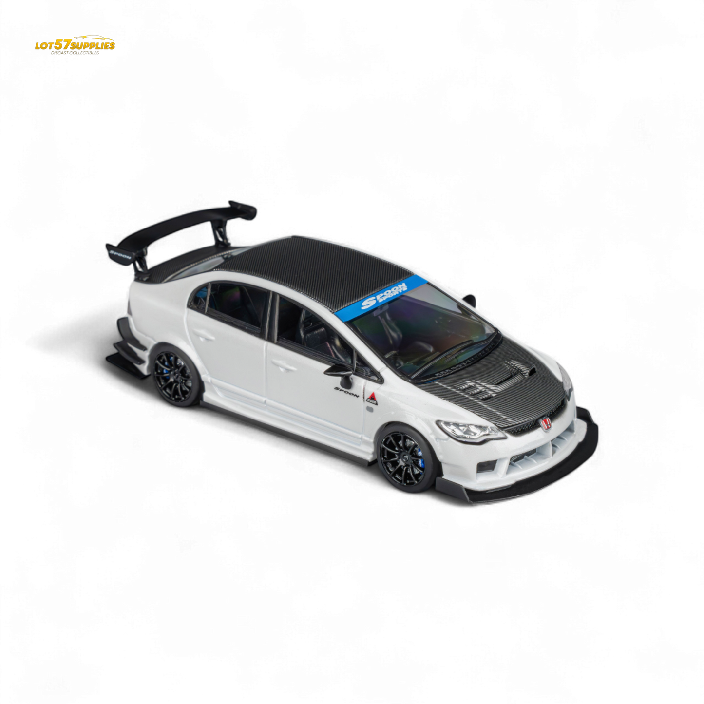 Microturbo Honda Civic Type R FD2 Spoon Sports - Metallic White 1:64