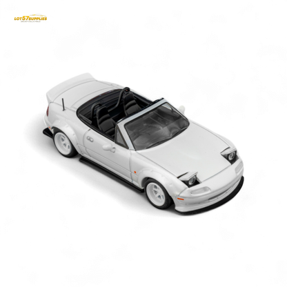MicroTurbo Custom MX5 Rocket Bunny Metallic White 1:64