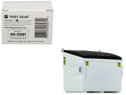 Refuse Trash Bin White 1/34 Diecast Model by First Gear  free shipping USA