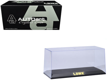 Collectible Display Show Case with Black Plastic Base and Gold "LBWK" Logo for 1/18-1/24 Scale Model Cars by Autoart  free shipping USA