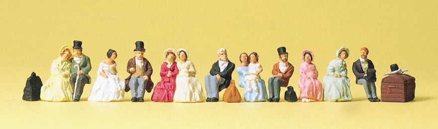 Preiser 12045 HO Scale 1847 Vintage Passengers Set
