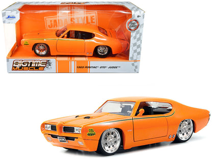 1969 Pontiac GTO Judge Pro Stock Orange 1/24 Diecast Car Model by Jada  free shipping USA