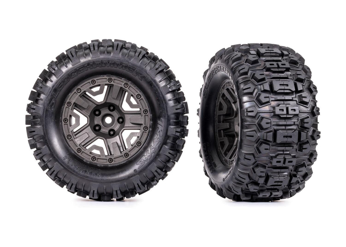 Traxxas 9072-GRAY Sledgehammer Tires & 2.8" Wheels RUSTLER 4X4/STAMPEDE TSM