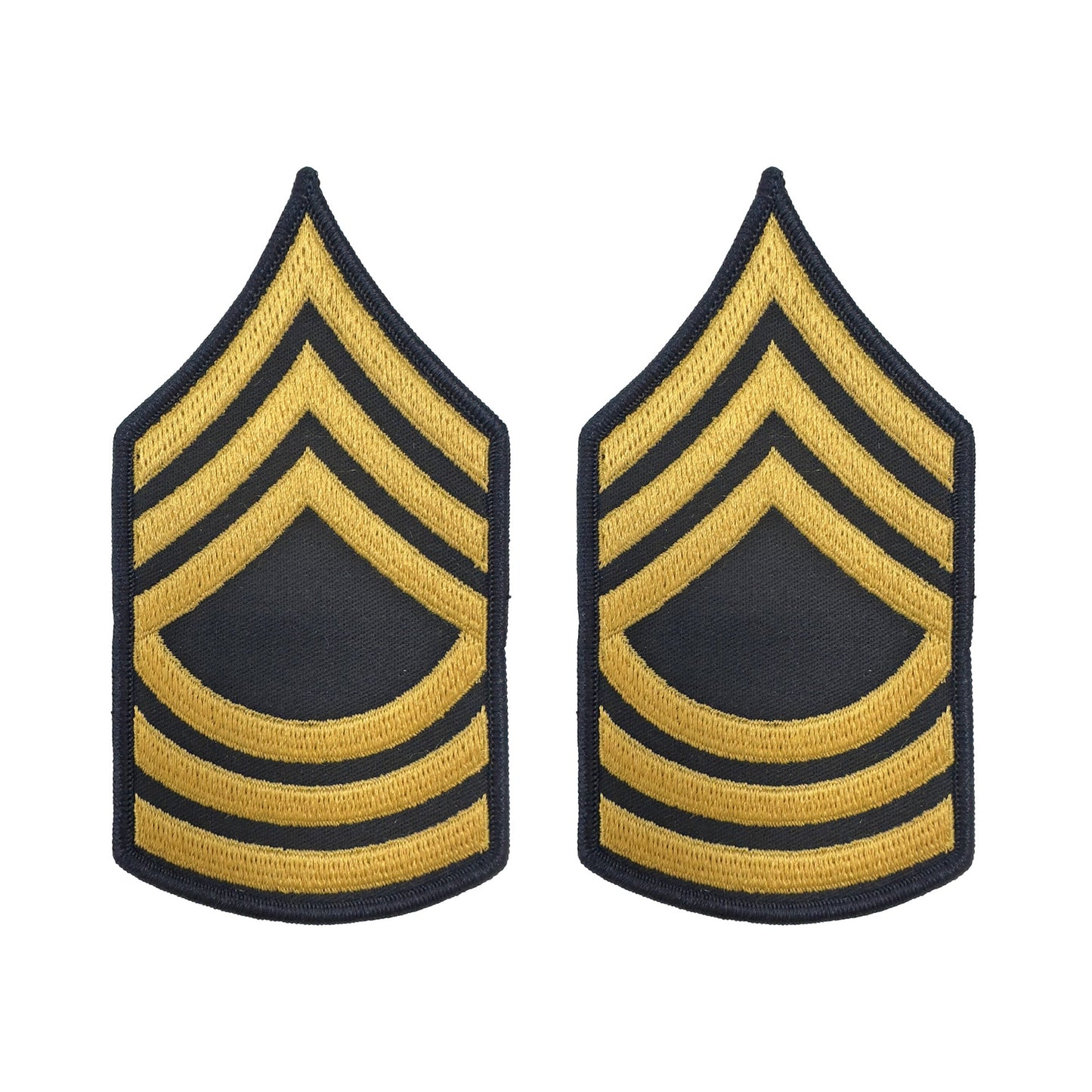 U.S. Army E8 Master Sergeant Gold on Blue Sew-on - Male (Large)