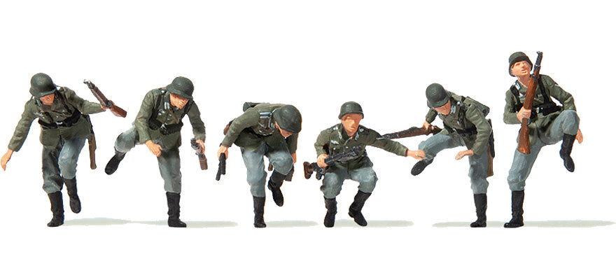 Preiser 16878 HO WWII German Dismounting Panzergrenadiers Set