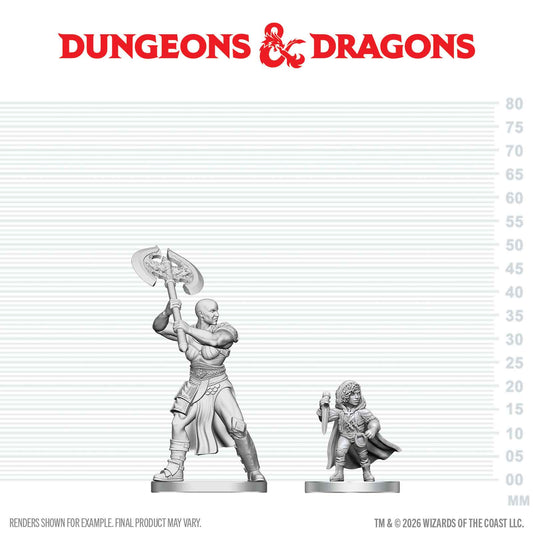 D&D: Nolzur's Marvelous Unpainted Miniatures - Goliath Barbarian & Halfling Rogue