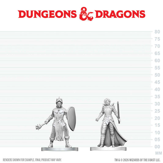 D&D: Nolzur's Marvelous Unpainted Miniatures - Black Gauntlet & Zhentilar Paladin of Bane