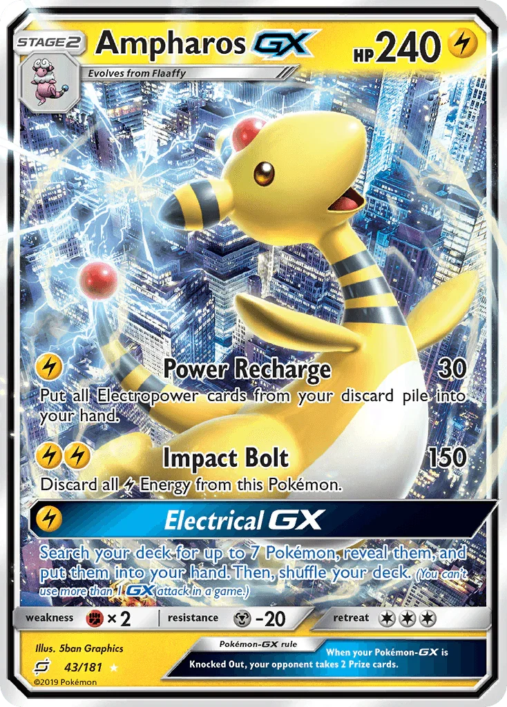 Ampharos GX (43/181) [Sun & Moon: Team Up]
