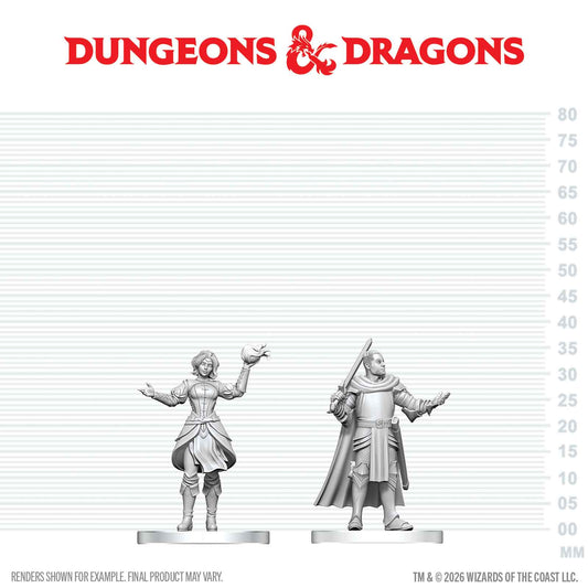 D&D: Nolzur's Marvelous Unpainted Miniatures - Knight & Mage Apprentice