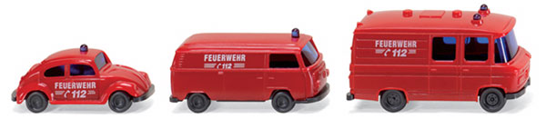 Wiking 093449 1/160 Fire Service Vehicle Set