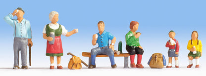 Noch 15872 HO Scale Hikers -- Set #1 pkg(6)