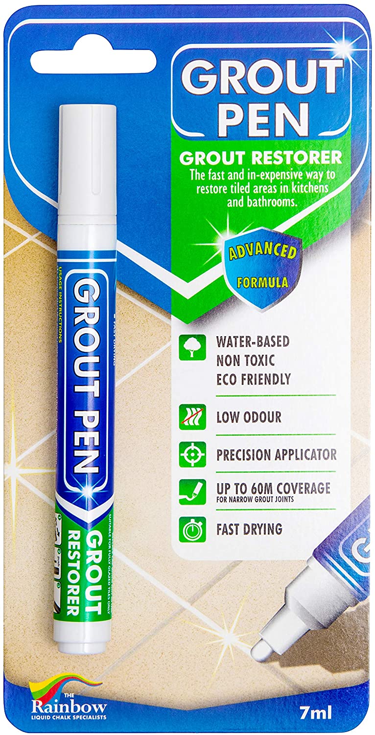 Grout Pen Beige Tile Paint Marker: Waterproof Tile Grout Colorant and Sealer Pen _mktp44 by Js House