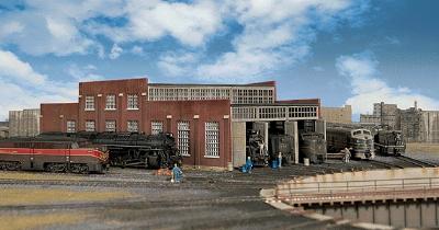 Walthers Cornerstone 3261 N Modern Roundhouse Add-On Stalls Kit