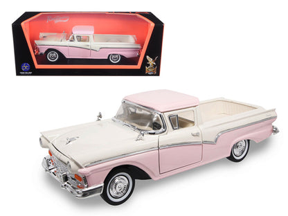 1957 Ford Ranchero Pickup Truck Pink 1/18 Diecast Model by Road Signature  free shipping USA