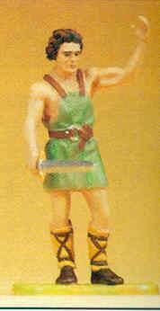 Preiser 50934 1:25 Norman Warrior Soldier Standing w/Sword