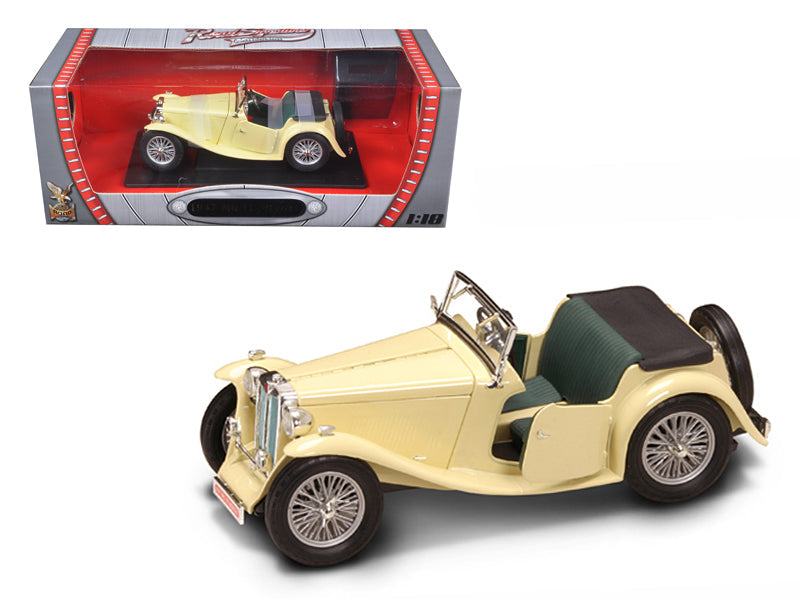 1947 MG TC Midget Yellow 1/18 Diecast Model Car by Road Signature  free shipping USA