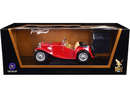 1947 MG TC Midget Red 1/18 Diecast Model Car by Road Signature  free shipping USA