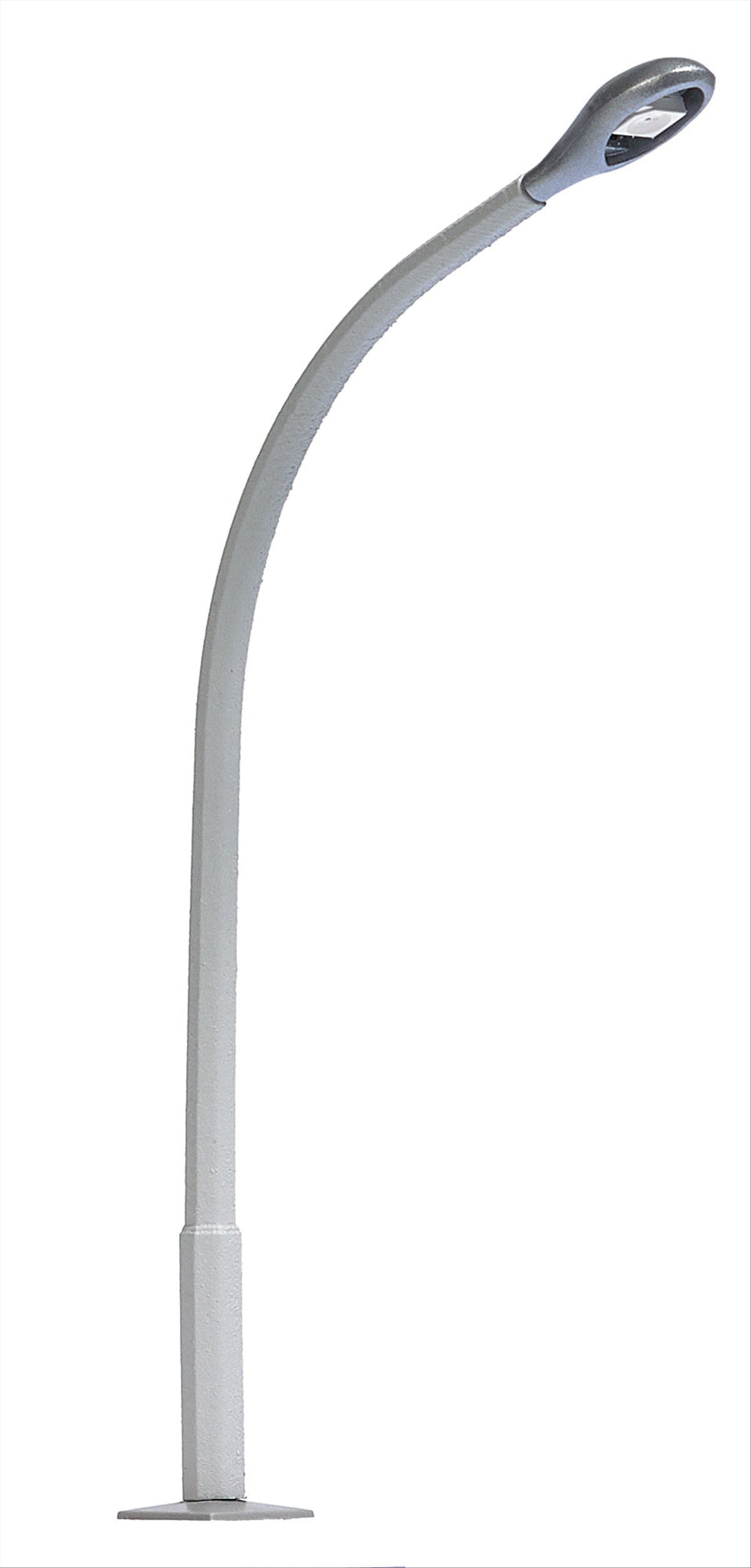 Busch 4126 HO Scale Curved Concrete Street Lamp, White LED