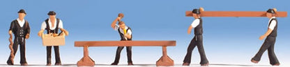 Noch 15051 HO Scale Carpenters -- Includes Accessories pkg(5)