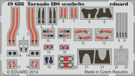 Eduard 49688 1/48 Aircraft- Tornado IDS Seatbelts for RVL (Painted)