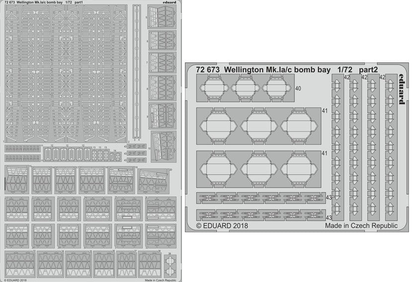 Eduard 72673 1/72 Aircraft- Wellington Mk Ia/c Bomb Bay for ARX
