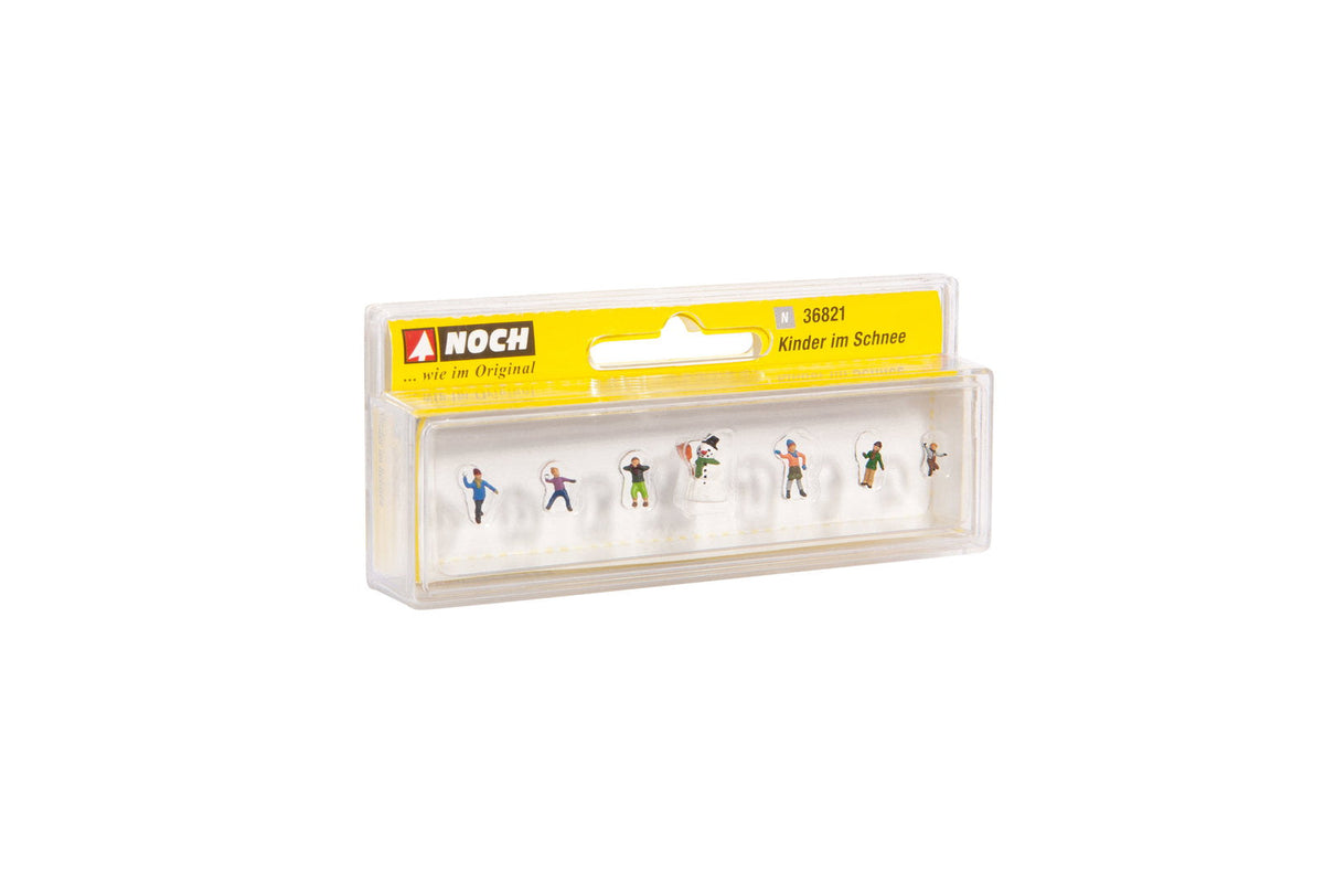 Noch 36821 N Scale Children in the Snow & Snowman Figure Set