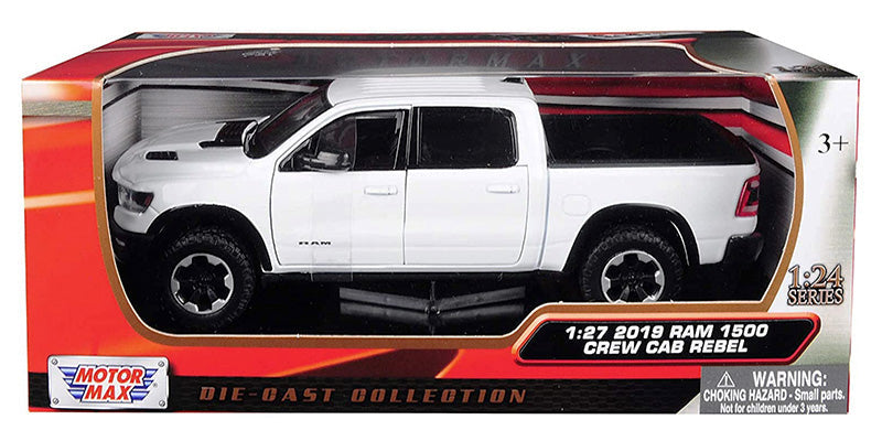 Motormax 79358WT 1/27 2019 Ram 1500 Rebel Crew Cab Pickup, White