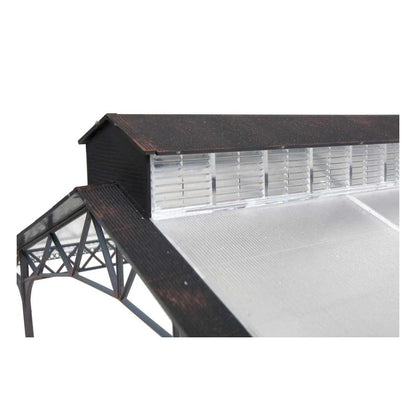 Walthers Cornerstone 933-2984 HO Train Shed with Clear Roof Kit