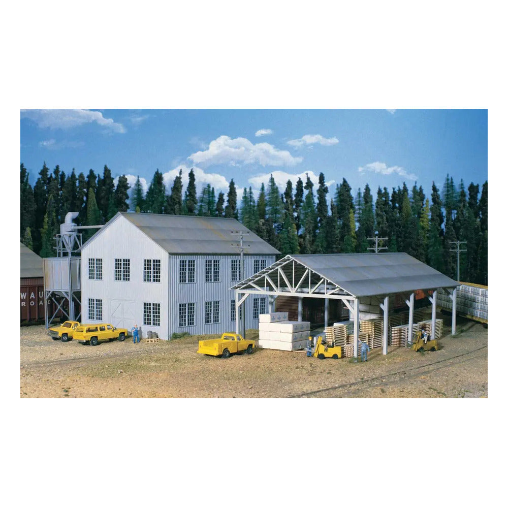 Walthers Cornerstone 933-3059 HO Planing Mill and Shed Kit