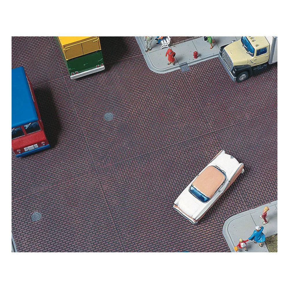 Walthers Cornerstone 933-3156 HO Brick Street Straights pkg(10)