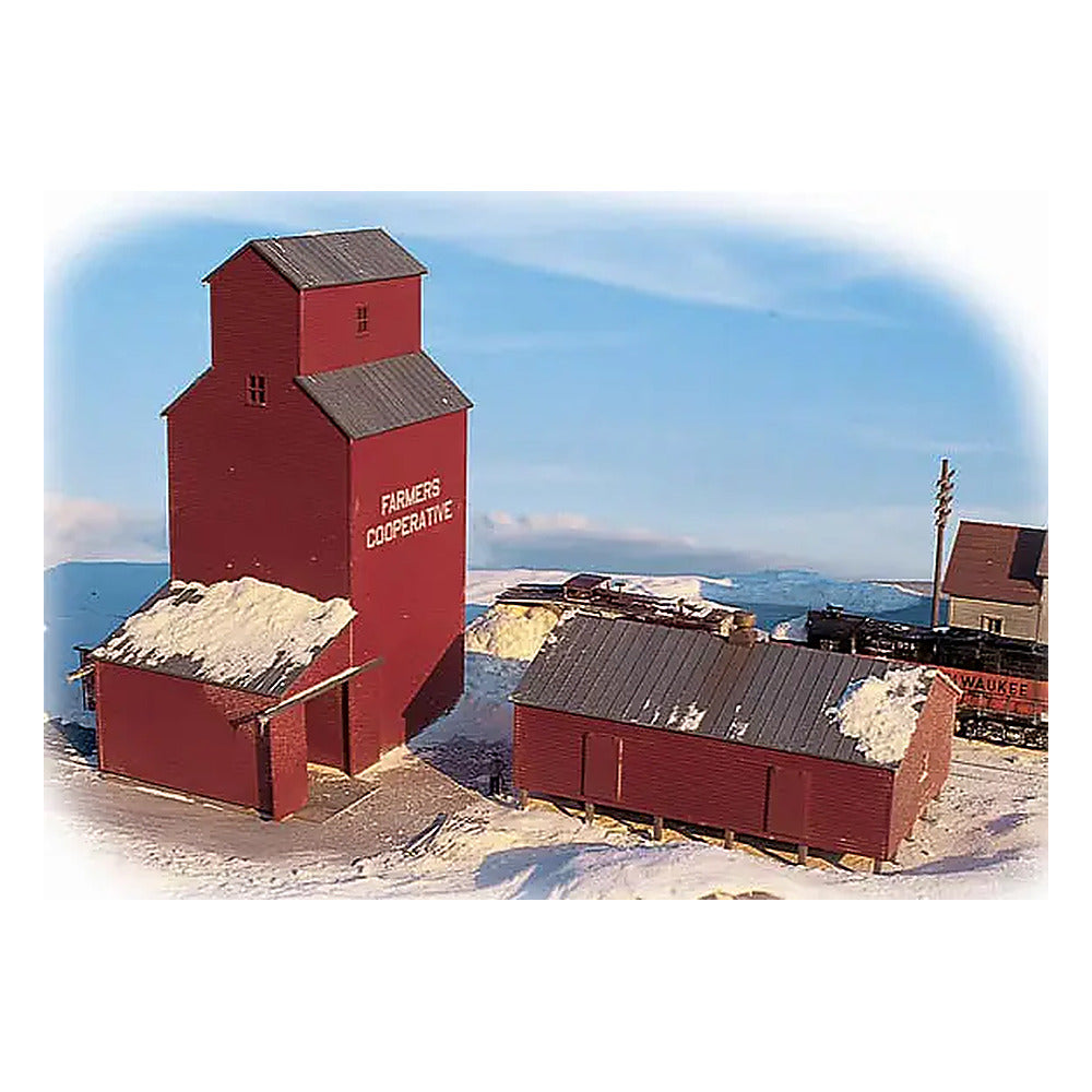 Walthers Cornerstone 933-3238 N Farmers Co-op Grain Elevator Kit