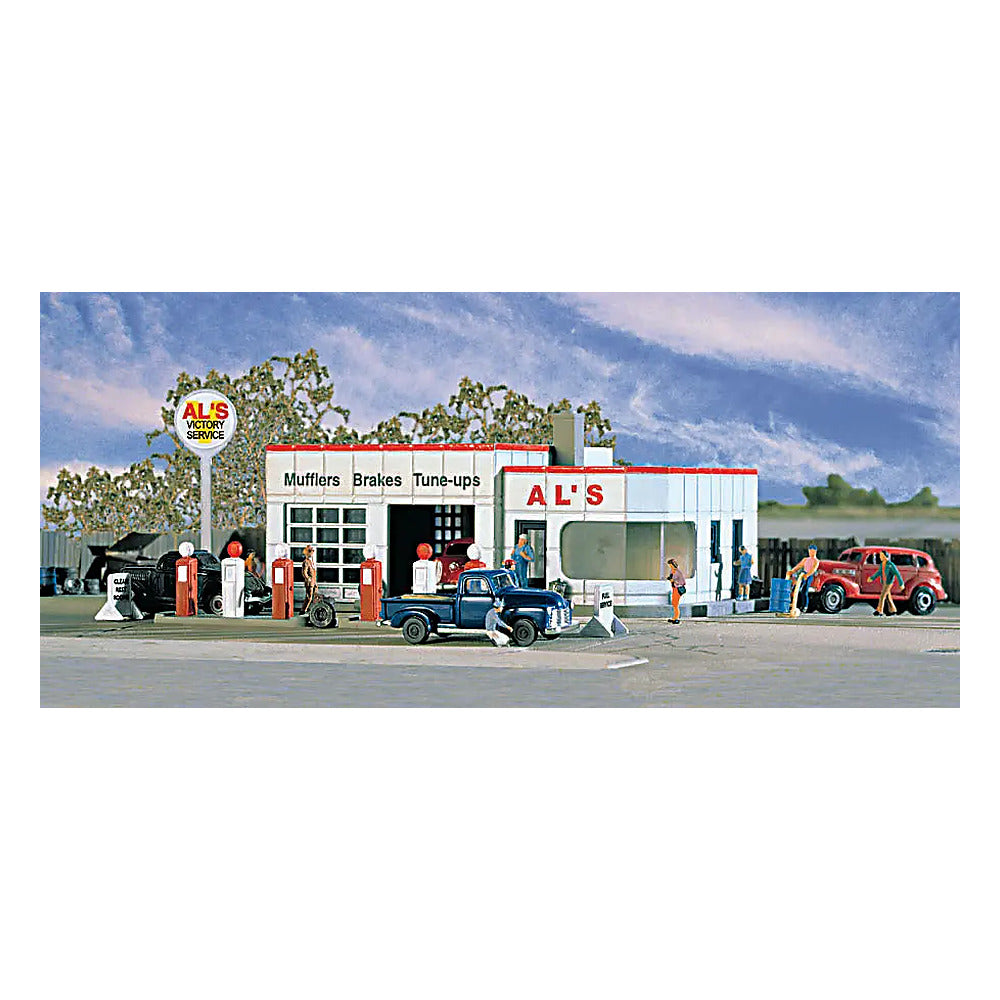 Walthers Cornerstone 933-3243 N Al's Victory Service Gas Station Kit