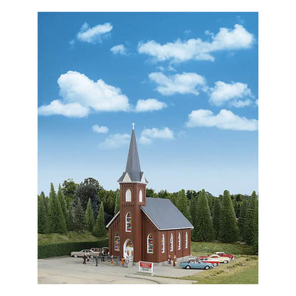 Walthers Cornerstone 3496 HO Brick Church Kit