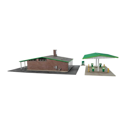 Walthers Cornerstone 3542 HO Modernized Gas Station Kit