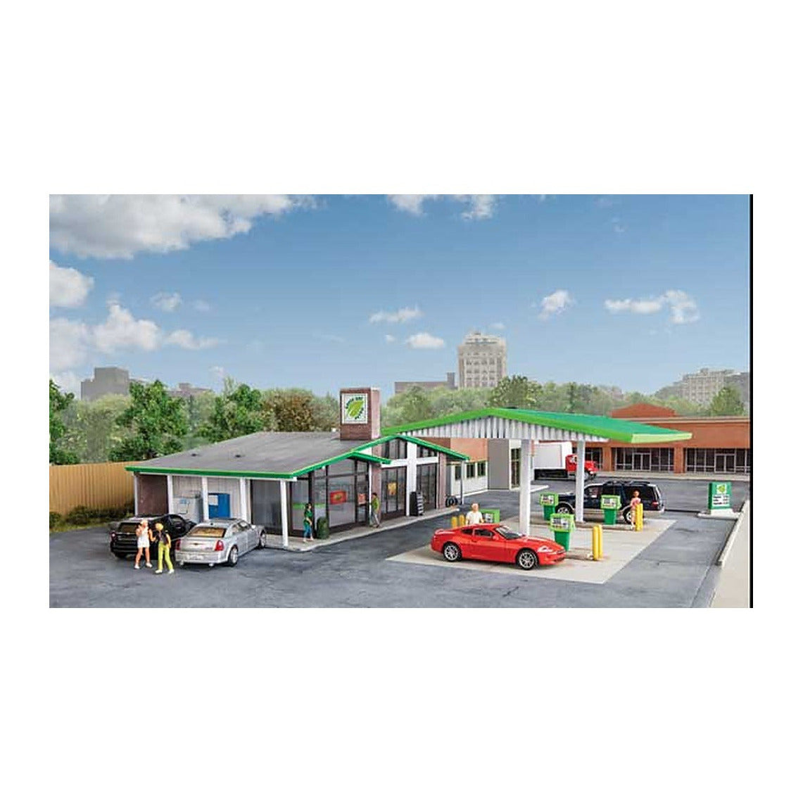 Walthers Cornerstone 3542 HO Modernized Gas Station Kit