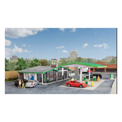 Walthers Cornerstone 3542 HO Modernized Gas Station Kit