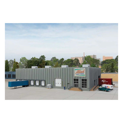 Walthers Cornerstone 933-3864 N Concrete Grocery Warehouse Kit