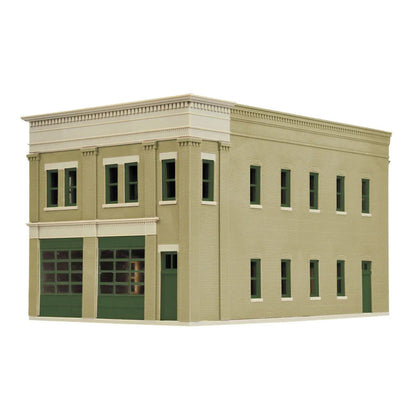 Walthers Cornerstone 4022 HO Two-Bay Fire Station Kit