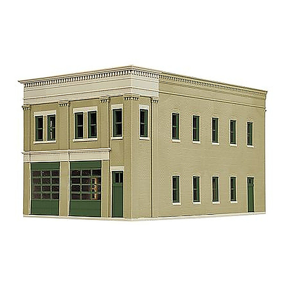 Walthers Cornerstone 4022 HO Two-Bay Fire Station Kit