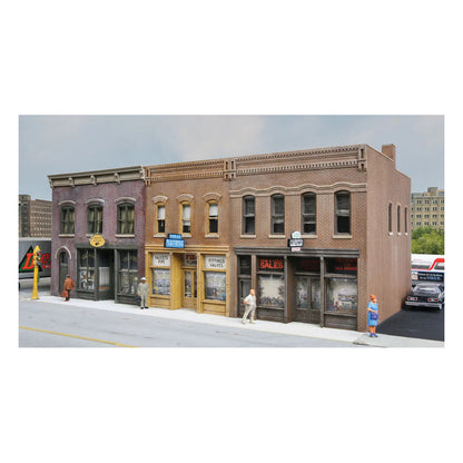 Walthers Cornerstone 4040 HO Merchant's Row IV Kit