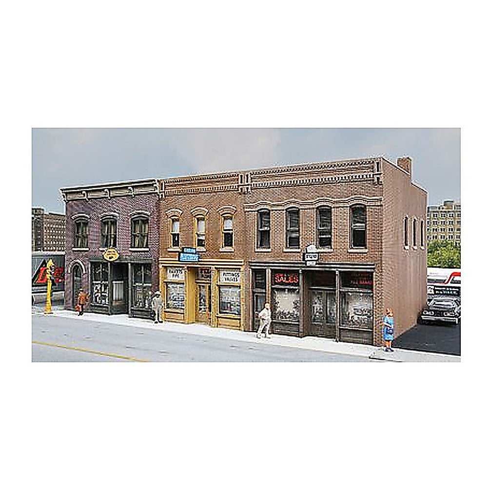 Walthers Cornerstone 4040 HO Merchant's Row IV Kit