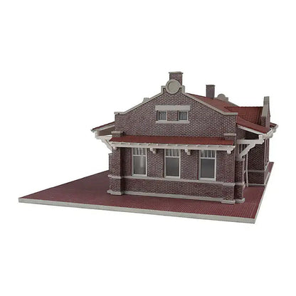 Walthers Cornerstone 4055 HO Brick Mission-Style Santa Fe Depot