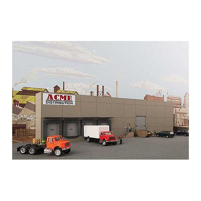Walthers Cornerstone 4071 HO Concrete Warehouse Background