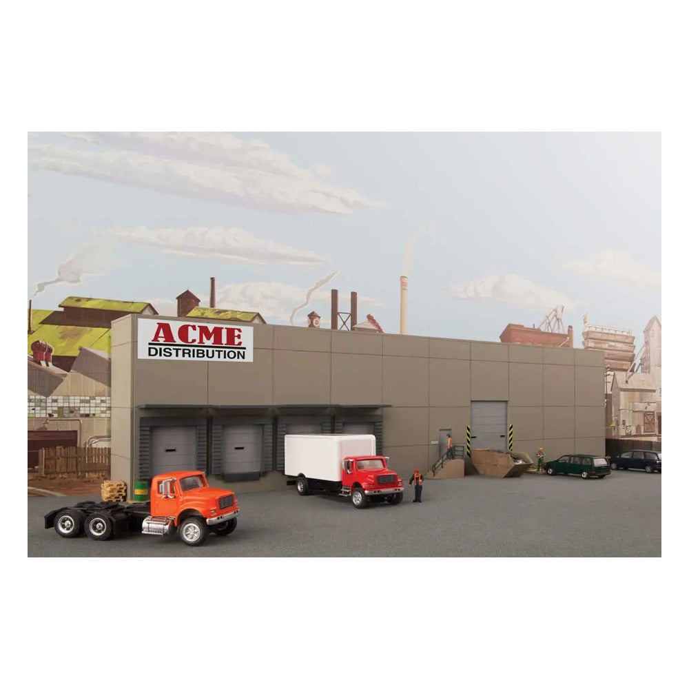 Walthers Cornerstone 4071 HO Concrete Warehouse Background