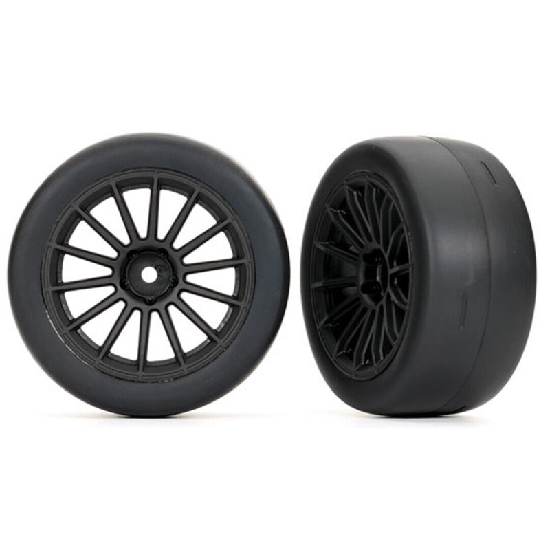 Traxxas 9374 Front Tires w/ Multi-Spoke Blk Wheels (2) Toyota GR Supra 4-Tec 3.0